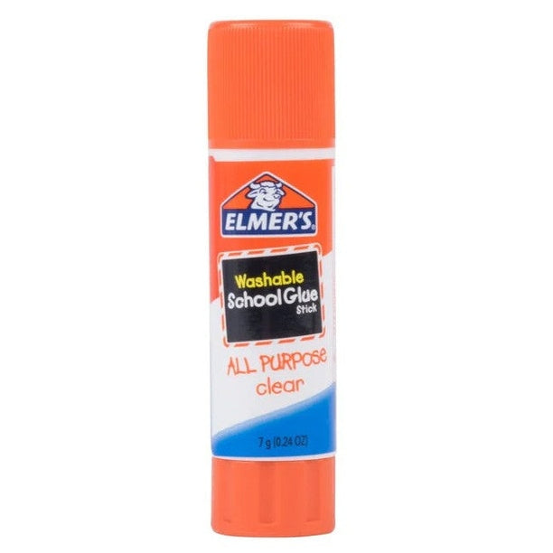 Elmer's washable school glue stick on a white background